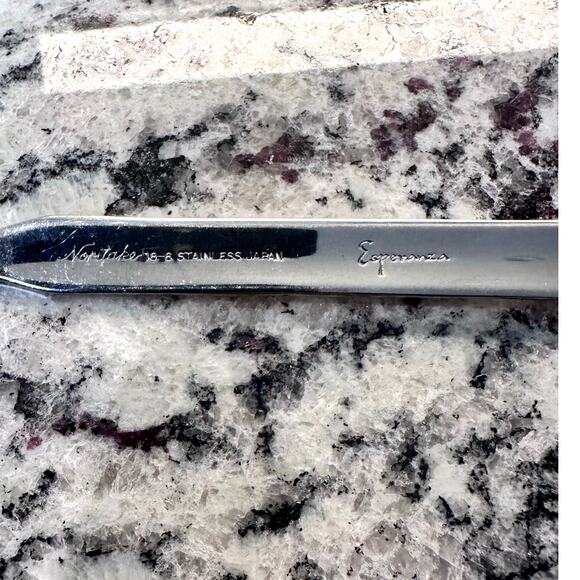 Noritake Gold Esperanza Soup Spoons Japan-Vintage Retired-RARE-Set of 5 - Picture 4 of 4